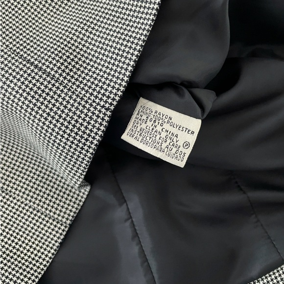 Le Suit Petite Blazer Women’s 6P Black White Houndstooth Short Sleeve NWT $200 - Picture 8 of 8